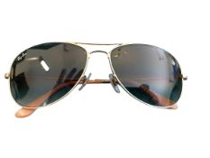 Lost property Vintage Inspired Ray-Ban Gold Tone Aviator Style Sunglasses with Original Case