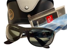Ex-demo on private jet charter. Boxed Pair Of Ray-Ban Sunglasses RB4089 with case