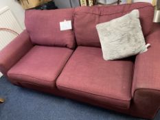 Burgundy 2 seater sofa