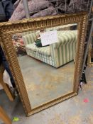 Gilt frame mirror 42” x 30”