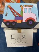 Quantity of painted panels, digger