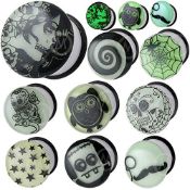 760pcs Glow in the Dark Flesh Plugs for Stretched Ear Lobes - Ear Lobe Stretching Jewellery