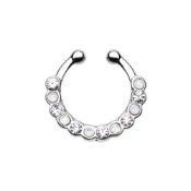 160pcs Clip-On Septum Rings, Fake Septum Jewellery - Mixed Designs & Colours.