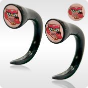 460pcs Horn Claws with Aluminium Inlay for Stretched Ear Lobe Piercings - Mixed Sizes & Designs