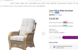 Leon Conservatory Armchair and coffee table by Fernleaf