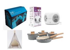 1x 205KG Lucky Dip Pallet. Mixed Items To Include Household, DIY, Electrical, Kitchen, Leisure, Bat