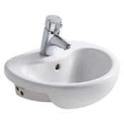 ZZ-IS-S043601 - Ideal Standard Contour 21 Semi Countertop Basin - 400mm Wide - 1 Tap Hole - Whi...