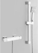 ZZ-ALF-VM18B - Alfred Victoria Zone Thermostatic Shower mixer Valve and Slider Rail Kit - Chrom...