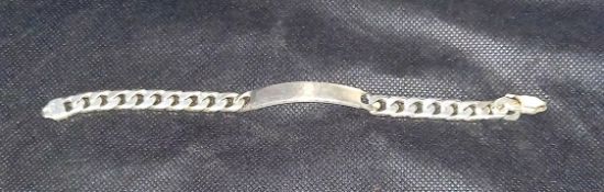 925 Silver Mens Identity Bracelet. Good weight.