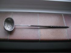 Antique Georgian Silver Punch Ladle with embossed floral design