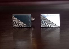 Mens Vintage Silver Cufflinks.