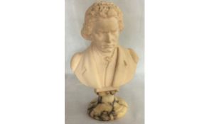 Ludwig van Beethoven, German Composer Sculptured on Marble Bust - Clearly signed A. Giannelli -