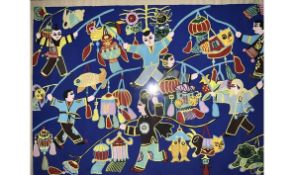 Old Signed Chinese Art the Festival
