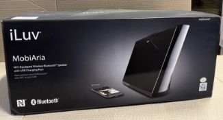 Brand New Iluv Mobi Aria Black Wireless Bluetooth Speaker With Sub Woofer And Usb Port