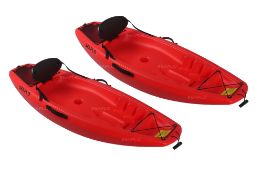 2 x Sf-1002: Red Child Deluxe Sit On Kayak. Capacity 55Kg (185Cm x 62Cm x 23Cm 9.5Kg) Zzkay1002R