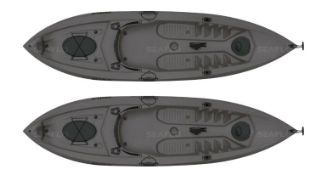 2 x Sf-1007: Grey Fishing Sit On Kayak (305Cm) Zzkayfg