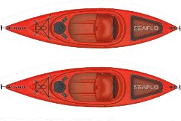 2 x Sf-1004: Red Adult Sit In Kayak. Capacity 125Kgs (305Cm x 72Cm x 34Cm) Zzkay1004R