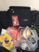 JDSU CARRY BAG FULL OF CABLES ETC