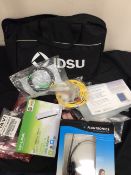 JDSU BAG FILLED WITH EQUIPMENT / CABLES ETC