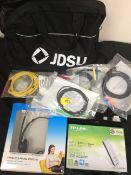 JDSU CARRY BAG FULL OF CABLES ETC