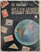 All Nations Stamp Album Approx. 450 stamps at least All Nations Stamp Album Approx.450 stamps at