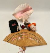 Large Conch Shell & Vintage Items Large Conch Shell & Vintage Items.The conch shell measures 8