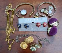 Costume Jewellery Parcel of Earrings Studs and Chains Costume Jewellery Parcel of Earrings Studs and
