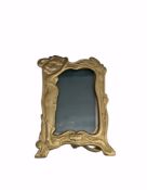 Brass Art Nouveau Style Picture Frame. Measures 6 inches tall by 4 inches wide. Brass Art Nouveau