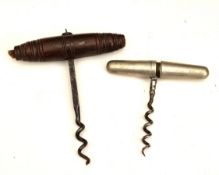 Pair of Collectable Corkscrews. The longest measures 5 inches long. Pair of Collectable Corkscrews.