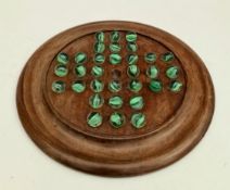 Vintage Solitaire Board Game With Marbles Vintage Solitaire Board Game With Marbles.Measures 10