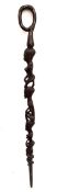Antique Wooden Carved African Walking Stick Female Nudes. Antique Wooden Carved African Walking