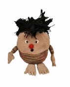 Vintage Hand Knitted Humpty Dumpty Toy Doll c1970's.Measures 10 inches tall Vintage Hand Knitted