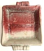 Vintage Studio Pottery Pin Dish Marcie Wrenn c1980's. Measures 4 inches square. Vintage Studio