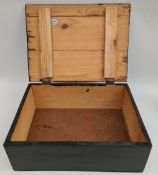 Black Wooden Storage Box Black Wooden Storage Box. Measures 12 inches by 9 inches.Part of a recent