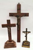 Antique & Vintage Crucifix 1 Wall Mounted 2 on Stands Wood & Brass Antique & Vintage Crucifix 1 Wall