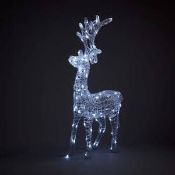 (5P) Approx 25x Christmas Items. To Include 1x 3000 Timer LED Compact Lights Bright White. 1x Reind