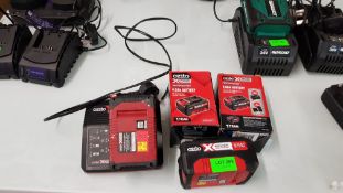 (11F) Ozito Charging Lot. 2x 18V Battery (1x 4.0 Ah, 1x 2.0 Ah). 2x 18V 4.0Ah Battery (Boxed). 1x S