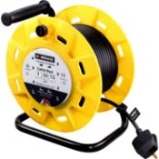 (4I) Contents Of Bay. Mixed Lot To Include Mixed Cable Reels & Extension Cables. Stanley Tool Box,