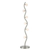 (10E) 8x Items. 1x Oto 6 Light LED Floor Lamp. 1x Infinity Tripod Floor Lamp Polished Chrome & Grey