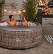 1x CleverSpa Florence 6 Person Hot Tub RRP £580. Unit Inflates. Lot Comes With Cover, Ground Sheet,