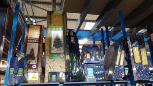 (5P) 9x Christmas Items. 1x 7ft Rocky Mountain Artificial Tree. 1x 6ft Derry Spruce Premium Tree Pr