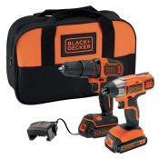 (2H) 1x Black & Decker 1.5AH Cordless Twin Drill Pack RRP £125. Lot Contains 1x BCD700S, 1x BDCIM1