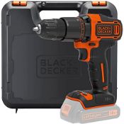 (11E) 2x Black & Decker BCD700S 18V Cordless Combi Drill RRP £50 Each. Each Unit Has Kit Box, 1x B