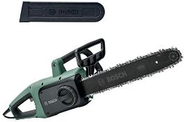 (11A) 2x Ex-Display Items. 1x Bosch Chain 35 Corded Chainsaw RRP £125. (No Chain). 1x Qualcast Petr