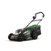 (5B) 1x Powerbase 37cm 40V Self Propelled Cordless Lawn Mower RRP £219. Lot Comes With 2x Battery &
