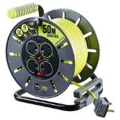 (2G) 6x Items. To Include 4x Master Plug 50M Cable Reel RRP £85 Each.