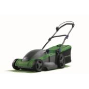 (4B) 2x Powerbase Items. 1x 41cm 1800W Rotary Lawn Mower RRP £129. 1x 36cm 1050W Electric Tiller R