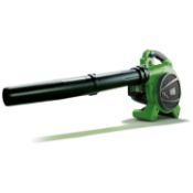 (4C) 3x Powerbase Items. 1x 27.2 Petrol Blower & Vacuum RRP £139. 1x 32cm 1400W Electric Lawn Rake