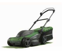 (10J) 3x Items. 2x Powerbase 37cm 1600W Electric Rotary Lawn Mower. 1x Sovereign 18V Cordless Lawn