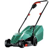 (4B) 3x Items. 1x Bosch Rotak 32-12 Corded Lawnmower. 1x Sovereign 18V Cordless Lawn Mower 32cm (Wi